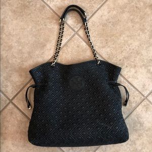 EUC Tory Burch Quilted Marion Slouchy Tote Bag